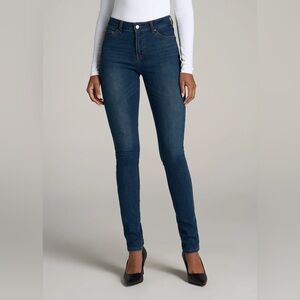 AMERICAN TALL Sarah Mid Rise Skinny Tall Women’s Jean in Blue size 29 x 35